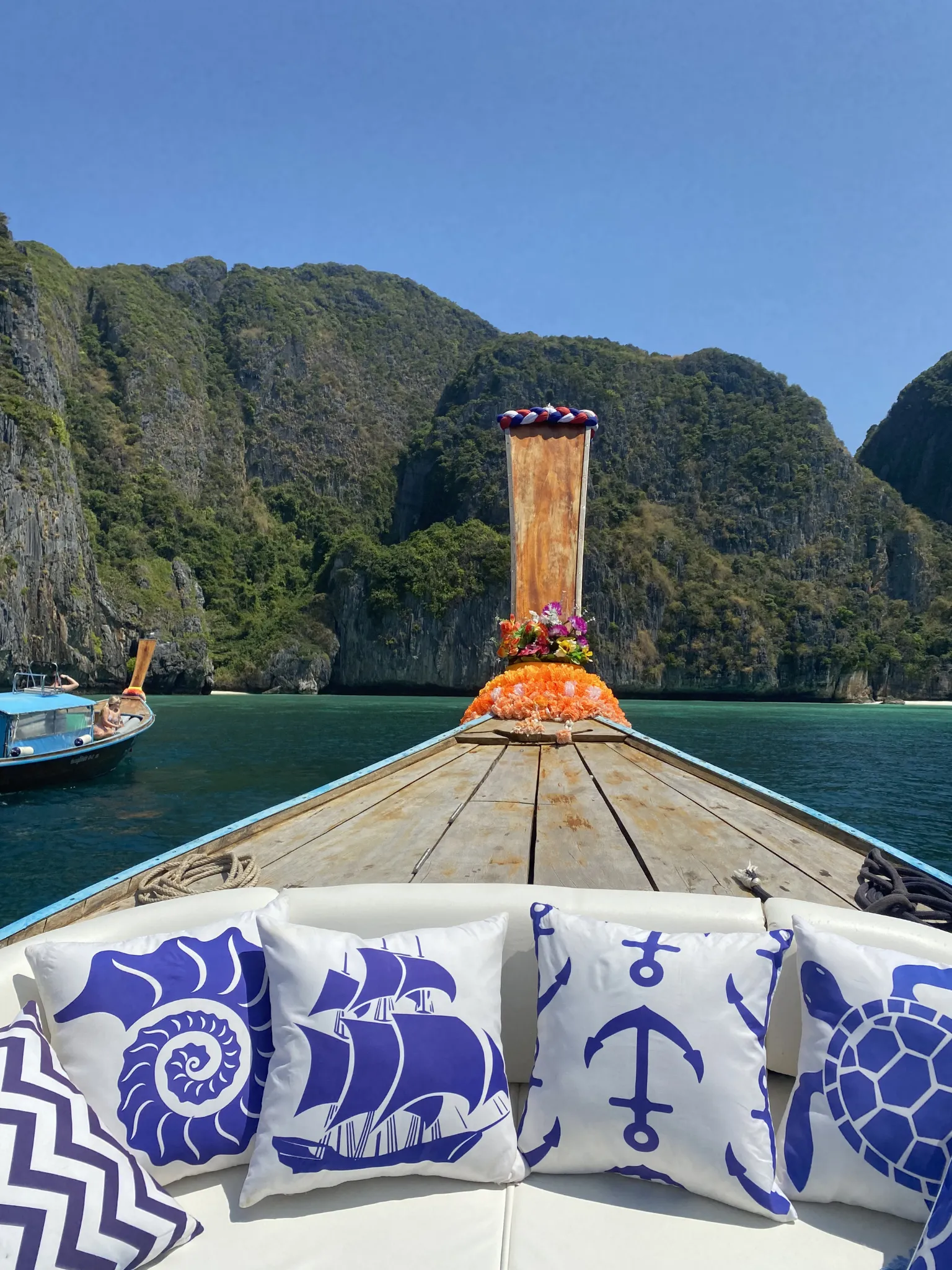 Traditional Thai longtail boat ready for a private Phi Phi excursion