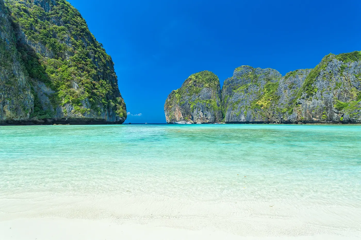 Maya Bay seen from the sea